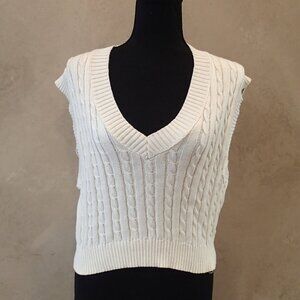 Say What Off White / Ivory Sweater Vest Size Large New w/ tags